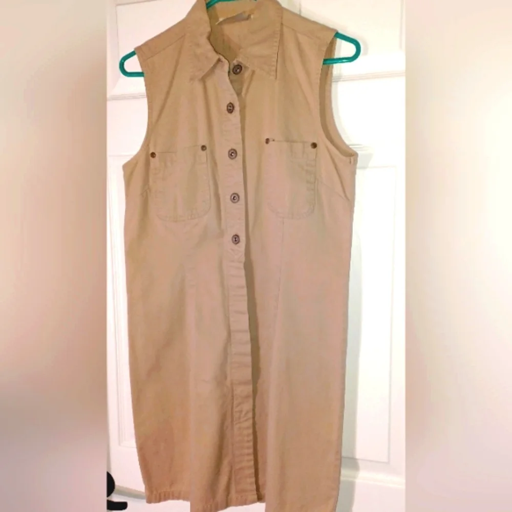 Bill Blass Tan Sleeveless Dress - Picture 3 of 6